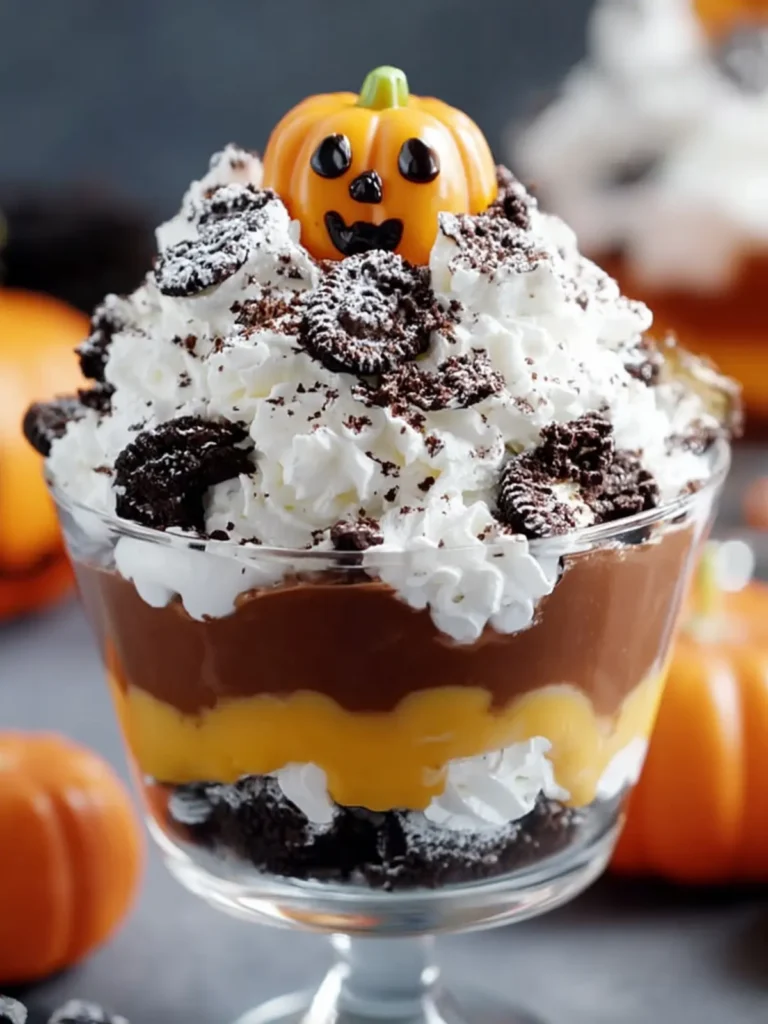 Halloween Chocolate Pumpkin Trifle First Image
