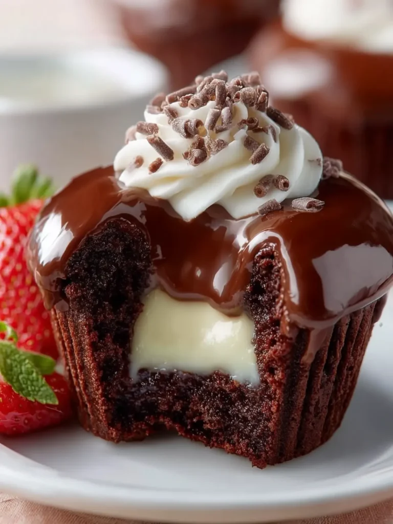 Decadent Chocolate Filled Cupcake First Image