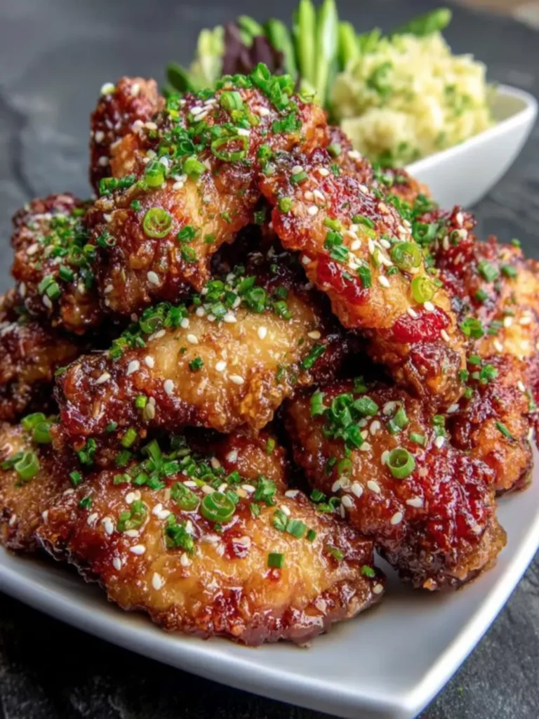 Korean-Style Spicy Glazed Wings First Image