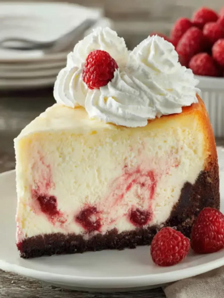 Decadent Raspberry Swirl Cheesecake First Image