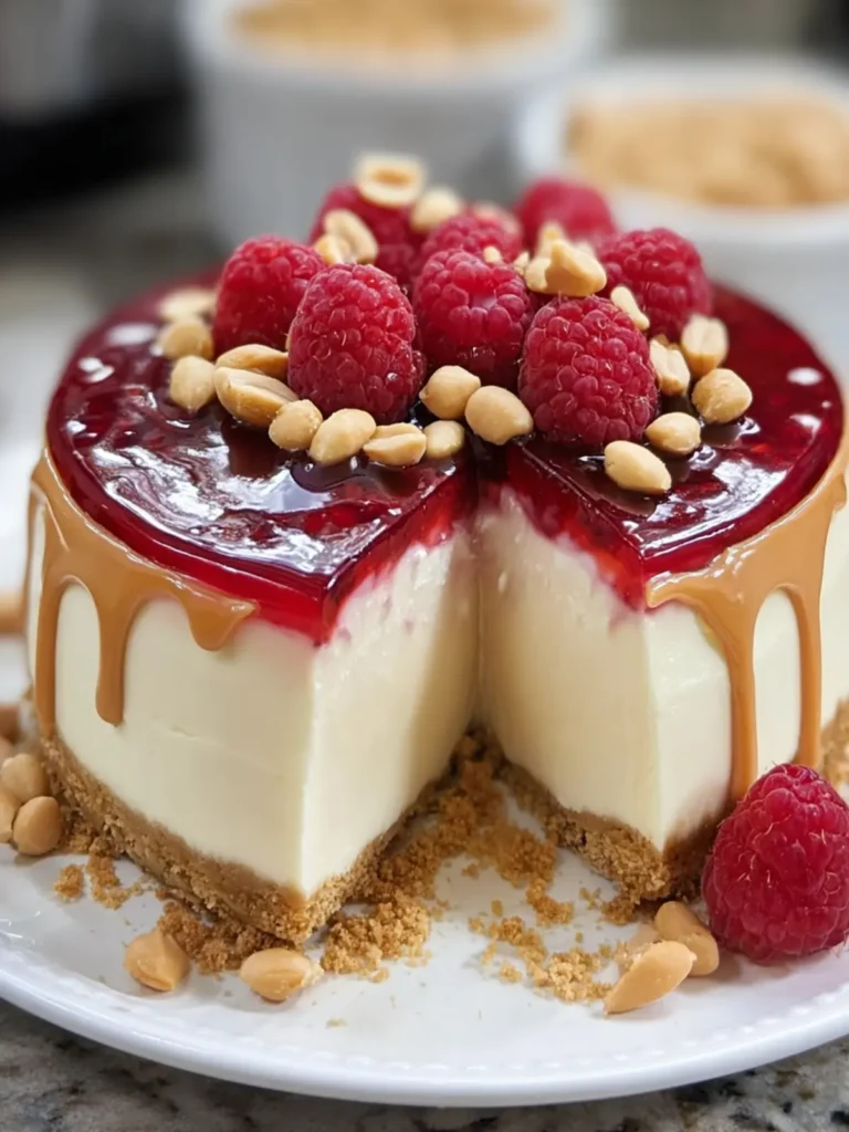 Raspberry Peanut Butter Cheesecake First Image