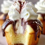 Vanilla Cupcakes with Chocolate Drizzle First Image