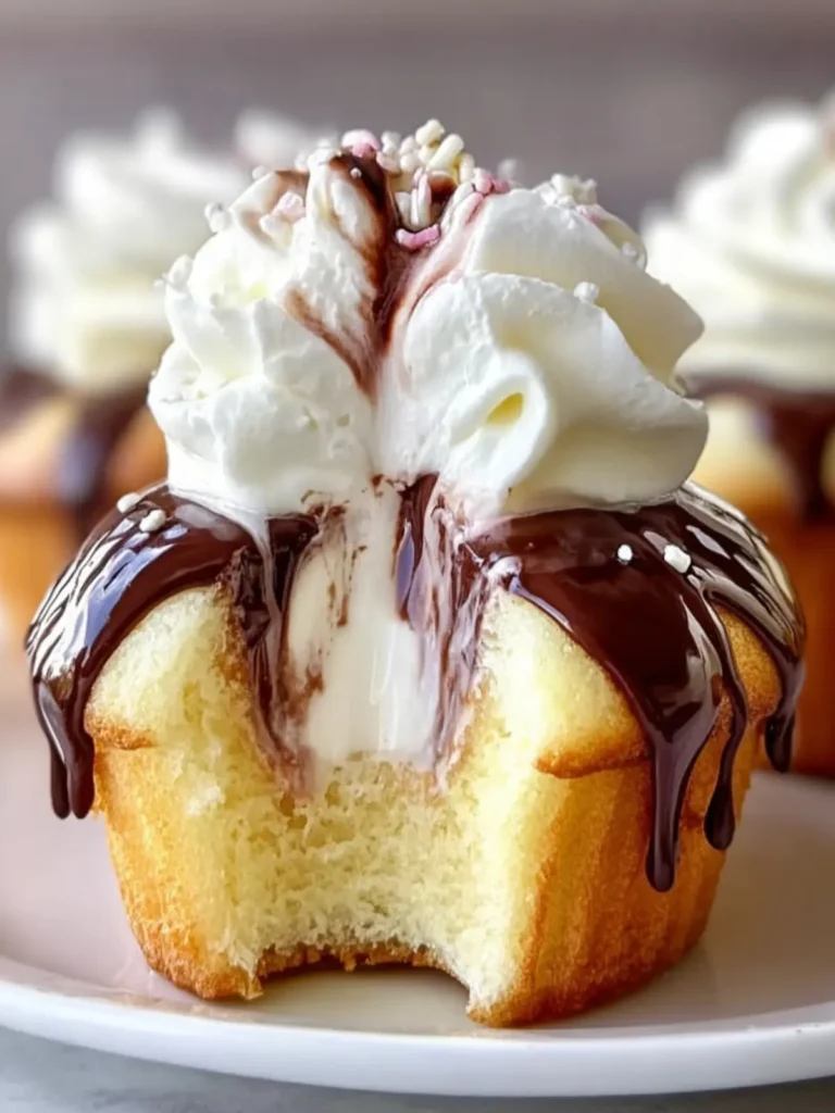 Vanilla Cupcakes with Chocolate Drizzle First Image