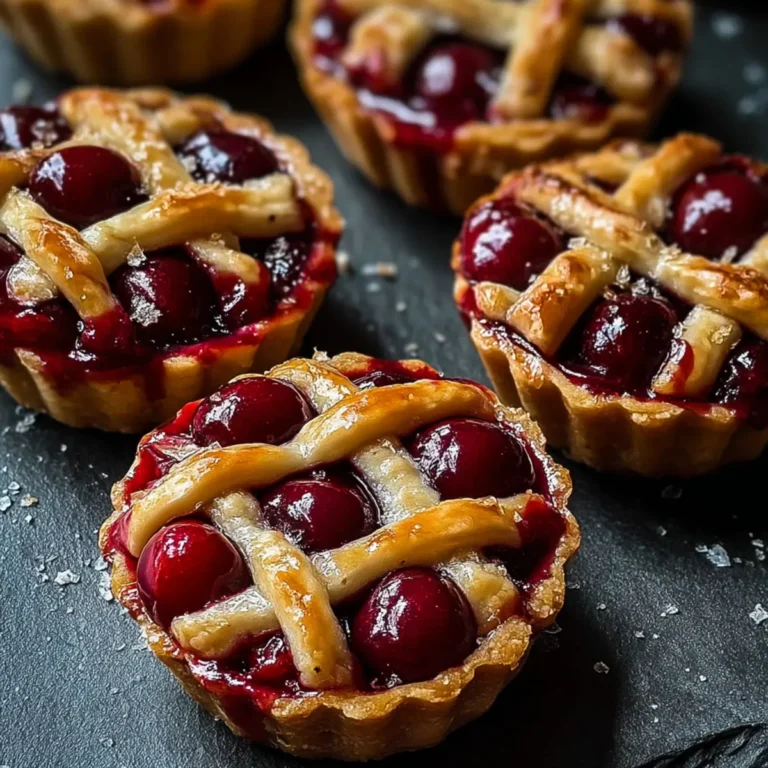 Mini Cherry Lattice Tarts Recipe First Image
