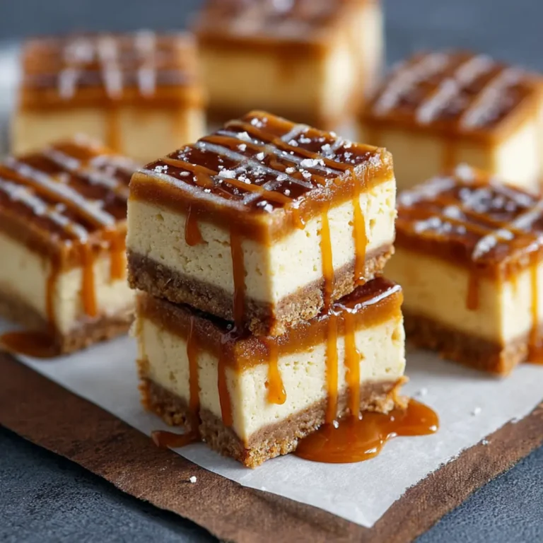 Salted Caramel Cheesecake Bars First Image