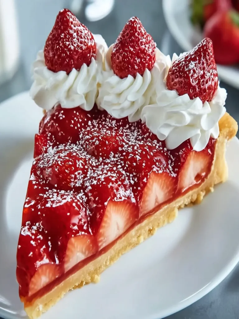 Fresh Strawberry Tart Slice First Image
