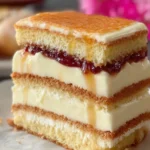 Layered Vanilla Custard Cake Recipe First Image