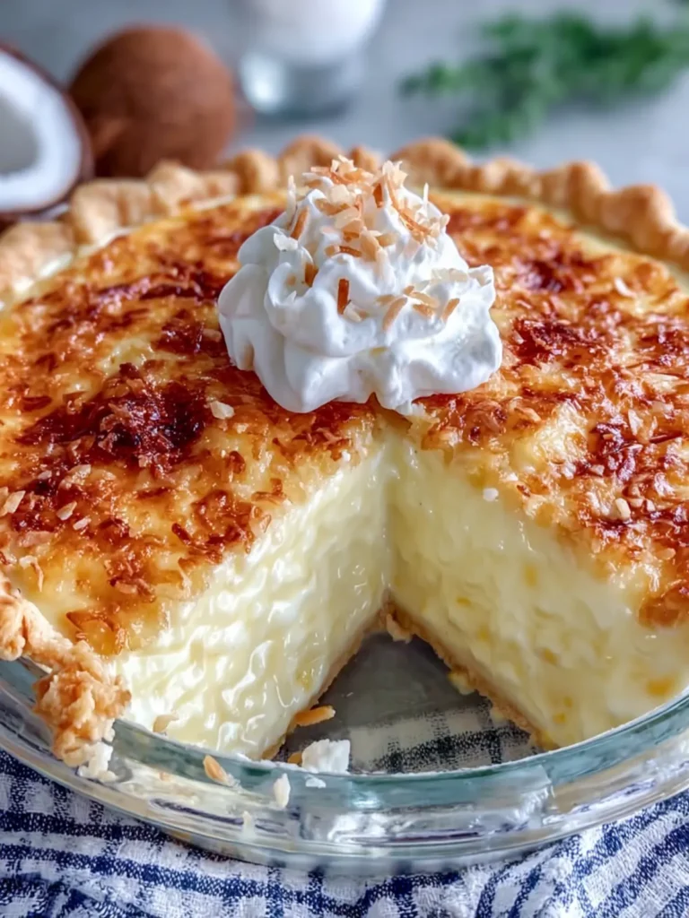 Creamy Coconut Custard Pie First Image