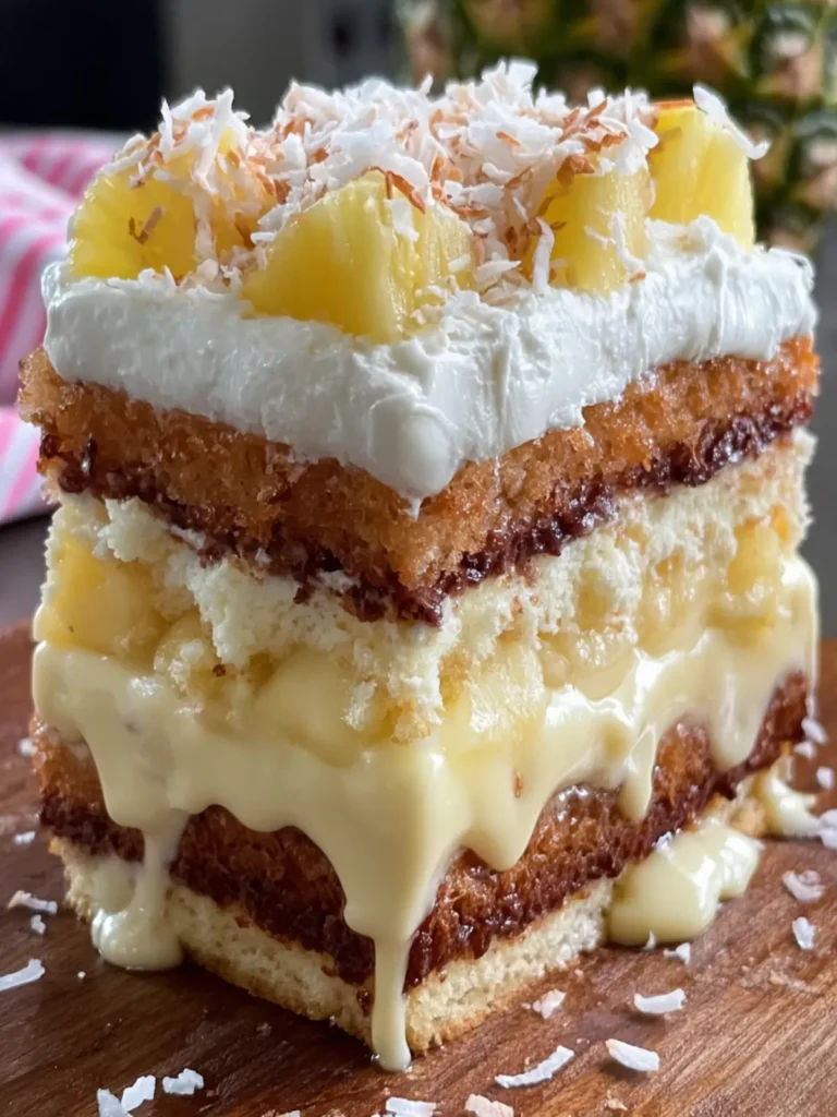 Layered Pineapple Coconut Cake First Image