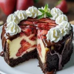 Decadent Strawberry Chocolate Cheesecake First Image