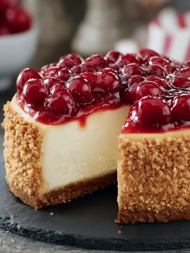 Cherry-Glazed Cheesecake Delight Meal First Image