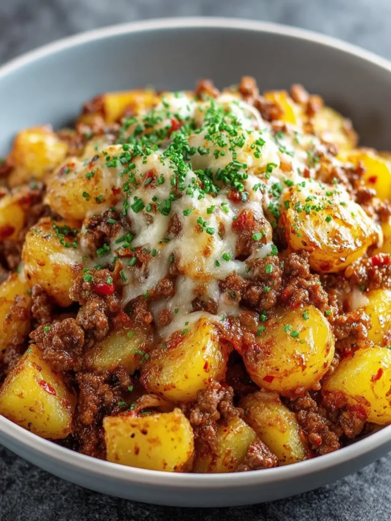 Cheesy Ground Beef Potato Skillet First Image