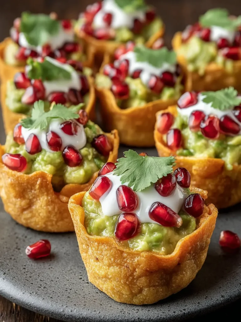 Guacamole Pomegranate Tortilla Cups First Image