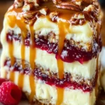 Caramel Pecan Raspberry Layer Cake: A Luxurious Delight! First Image