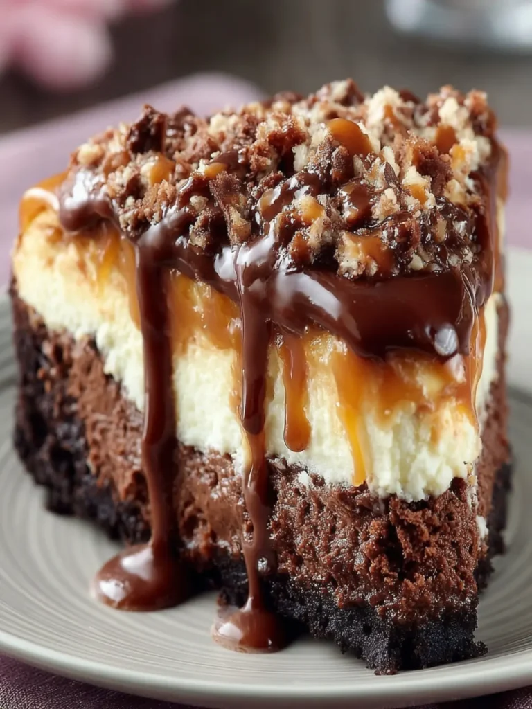 Decadent Chocolate Caramel Cheesecake First Image