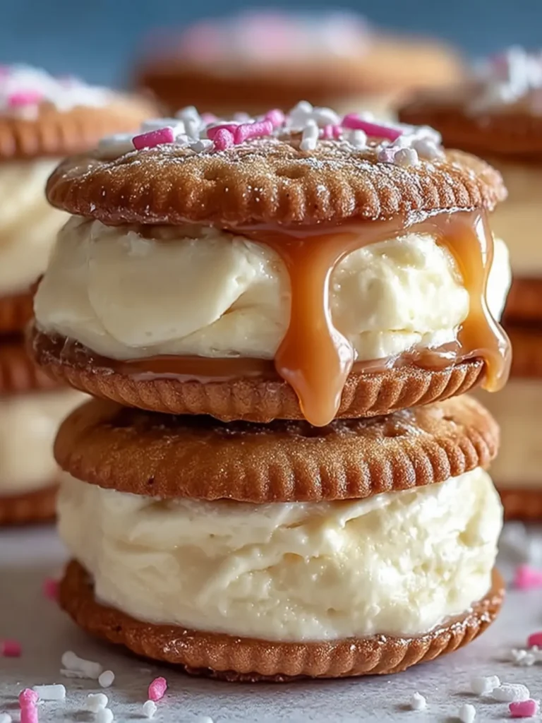 Salted Caramel Cookie Cream Sandwiches: A Sweet Delight! First Image
