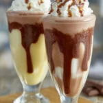 Decadent Chocolate and Vanilla Milkshakes First Image