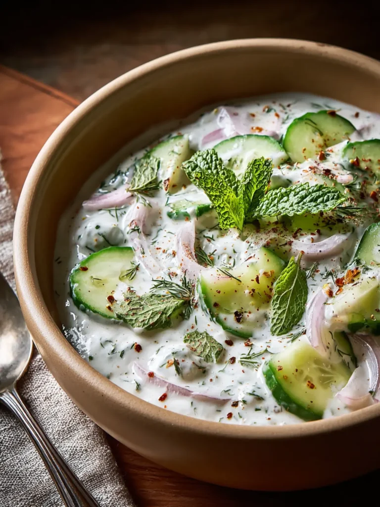 Refreshing Cucumber Mint Raita Recipe for Hot Days First Image