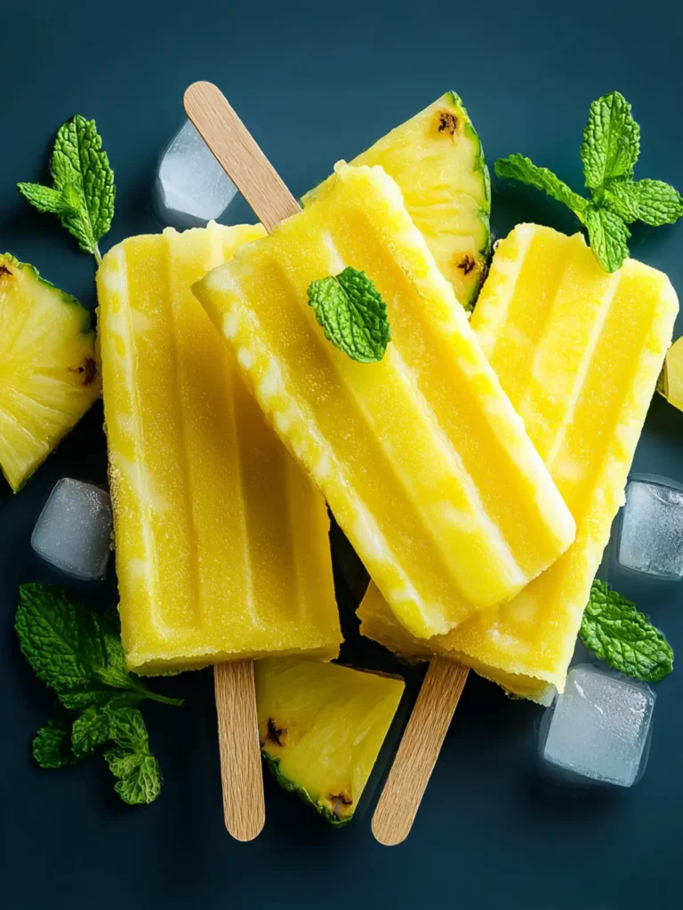 Pineapple Mint Popsicles Recipe First Image
