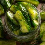 Marinated Cucumbers (Garlic Dill Cucumber Spears) First Image