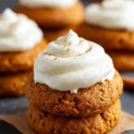 Pumpkin Cookies with Cream Cheese Frosting First Image