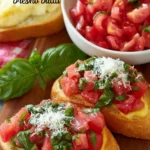 Bruschetta with Fresh Basil - Easy Summer Appetizer First Image
