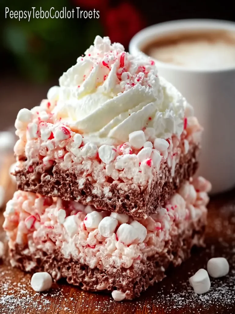 Irresistible Peppermint Hot Chocolate Krispies Treats Recipe First Image