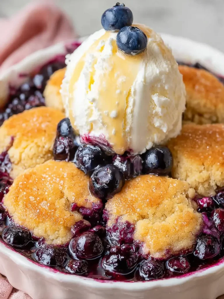 Keto Blueberry Cobbler First Image