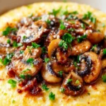 Creamy Garlic Polenta With Mushrooms First Image