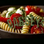Pesto Caprese Pasta Salad Recipe First Image