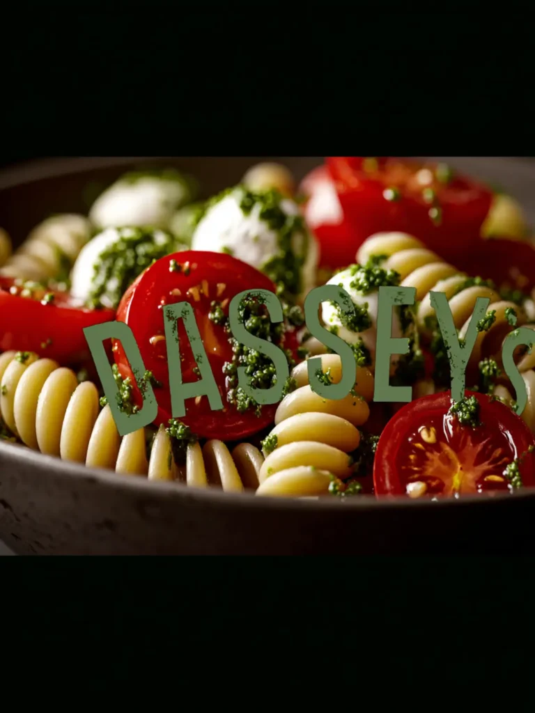 Pesto Caprese Pasta Salad Recipe First Image