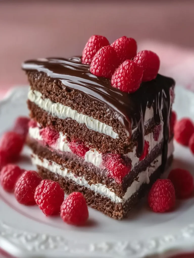Raspberry Chocolate Layer Cake First Image