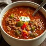 Comforting Stuffed Pepper Soup Recipe for Cozy Nights First Image