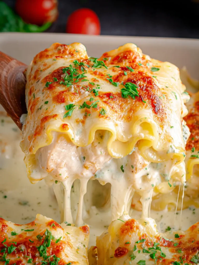 Chicken Alfredo Lasagna Rollups First Image