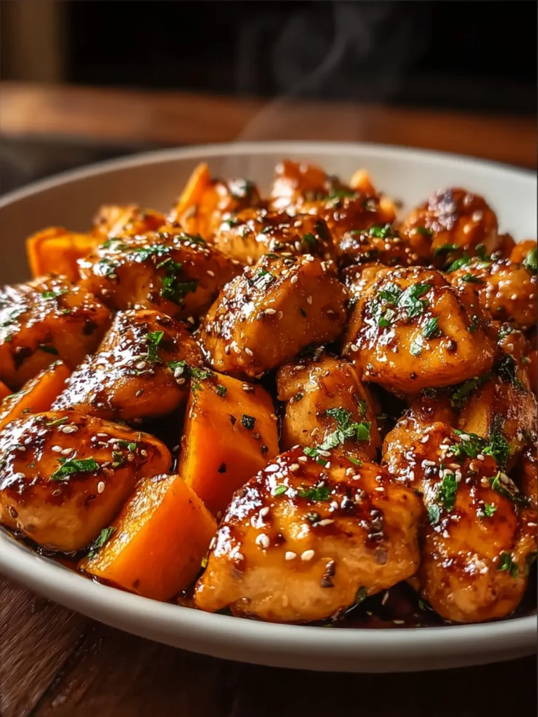 Irresistibly Easy Honey Garlic Chicken and Sweet Potato Delight First Image