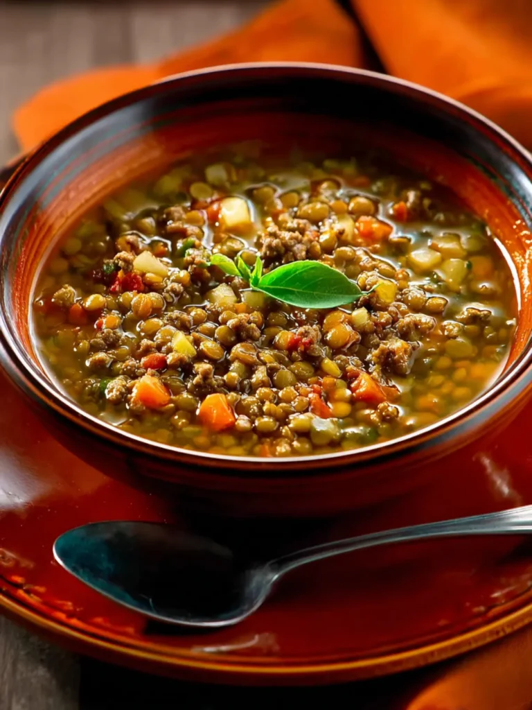 Lentil Soup with Ground Beef First Image
