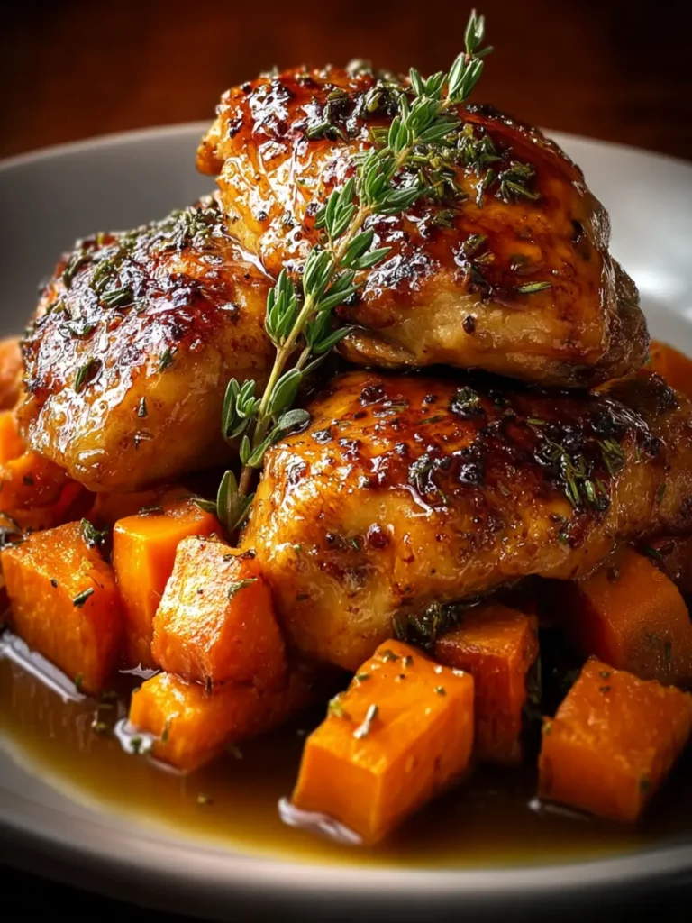 Sweet and Savory Maple-Glazed Chicken with Sweet Potatoes First Image