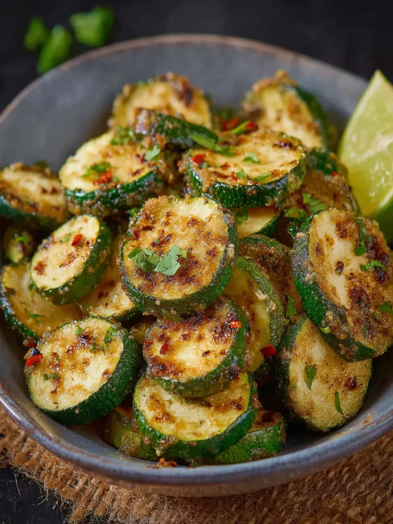 Air Fryer Parmesan Zucchini Recipe (No Breading) First Image