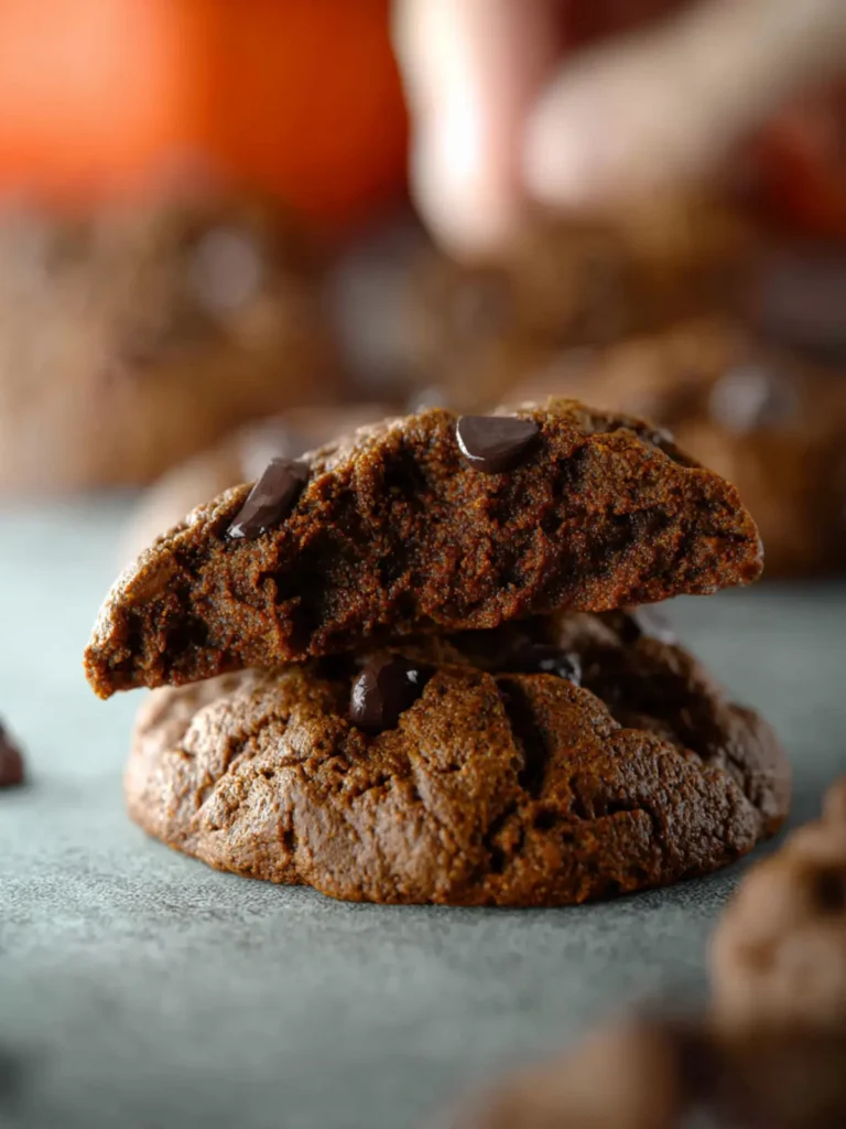 Double Chocolate Pumpkin Cookies First Image