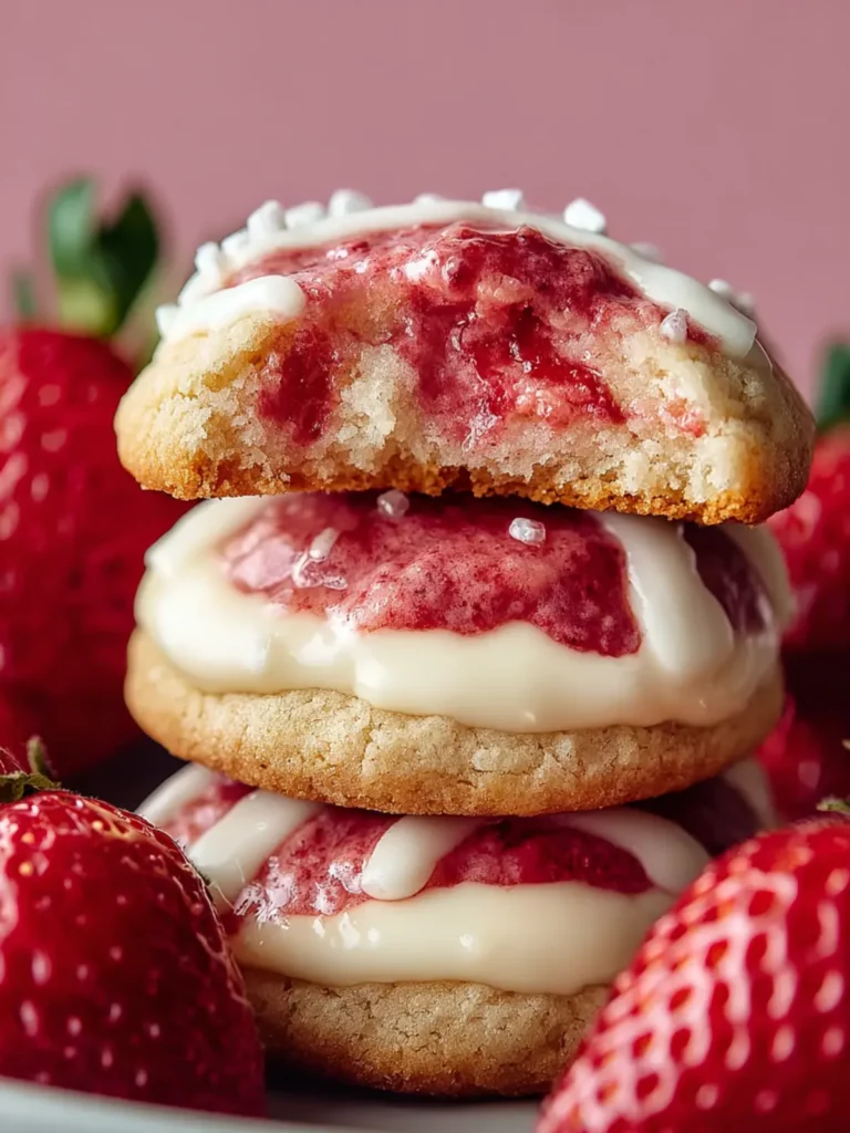 Strawberry Cheesecake Cookies: Gooey and Irresistible Treats First Image