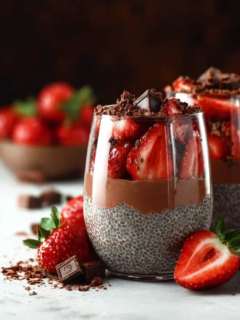 Strawberry Chocolate Chia Pudding First Image