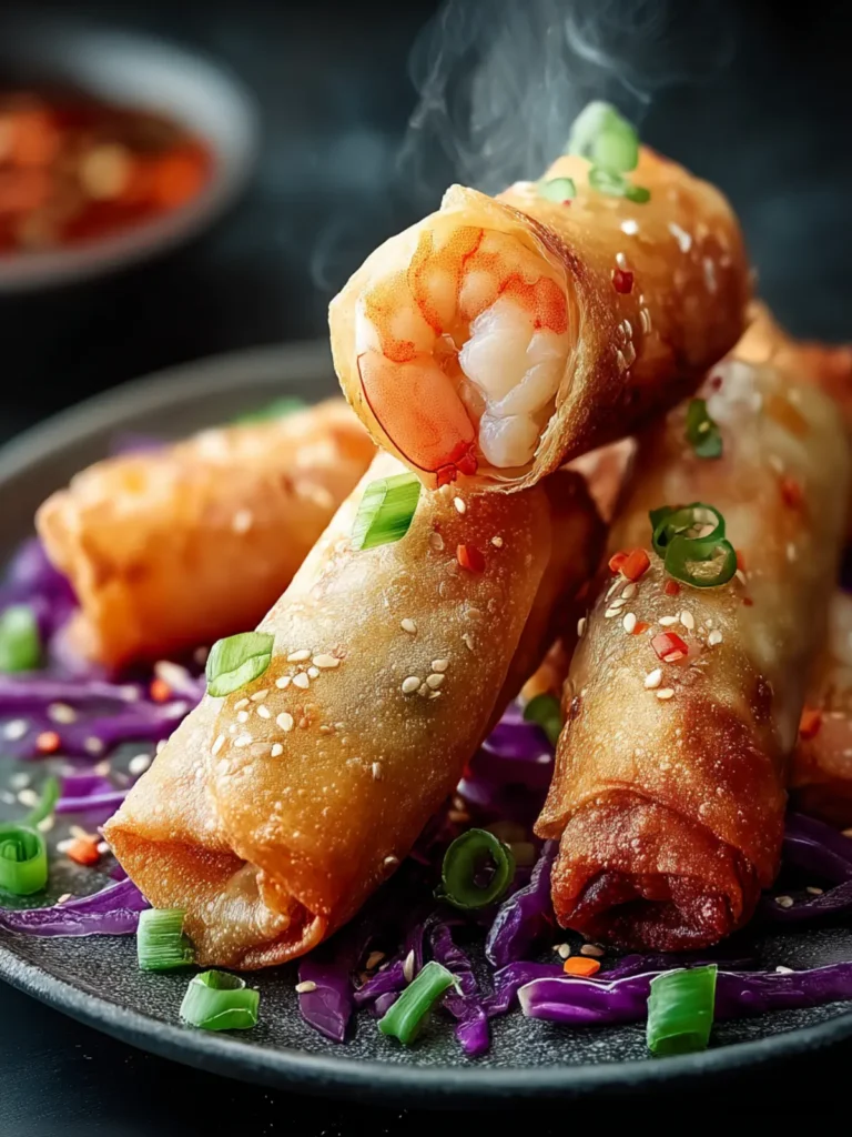 Crispy Shrimp And Cabbage Egg Rolls: A Crunchy Delight First Image