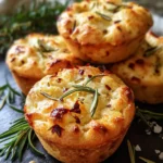 Garlic Rosemary Focaccia Muffins – Easy Mini Focaccia Recipe First Image
