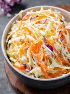 Healthy Homemade Coleslaw Salad First Image