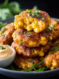 Sweet Corn Fritters with Chili Lime Aioli First Image