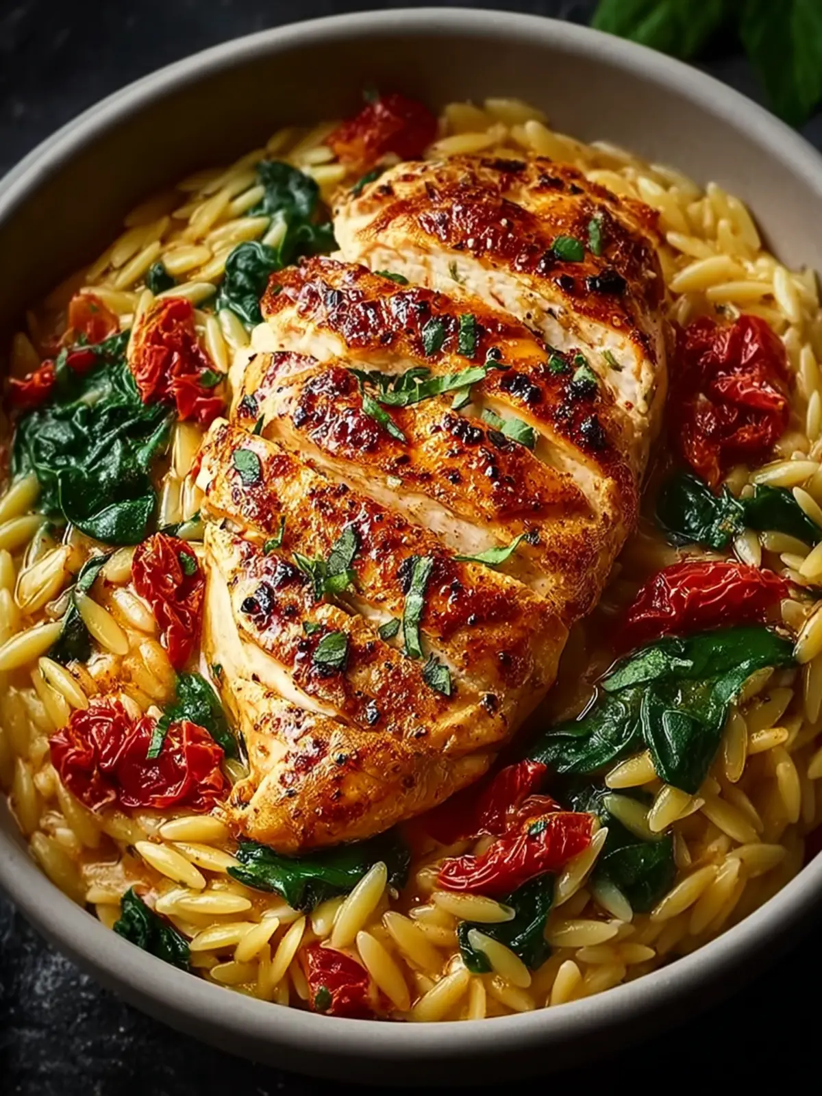 Tuscan Chicken Parmesan Orzo: A Cozy Weeknight Delight